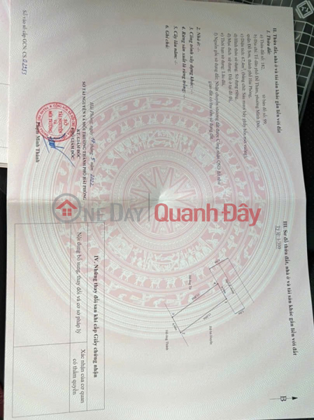 LÔ ĐẤT GIÁ TỐT GẦN KCN ĐỒ SƠN – TDP ĐỀ THÁM, MINH ĐỨC GIÁ CHỈ 1.X TỶ ZALO 0567 222 555 Niêm yết bán