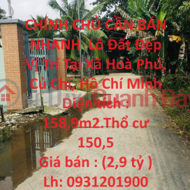 CHÍNH CHỦ CẦN BÁN NHANH Lô Đất Đẹp Vị Trí Tại Xã Hoà Phú, Củ Chi, Hồ Chí Minh _0