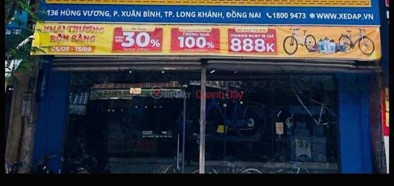 CHÍNH CHỦ Cho Thuê Nhà 1 Trệt 1 Lầu Tại 136 Đường Hùng Vương, P. Xuân Bình, Long Khánh, Đồng Nai Niêm yết cho thuê