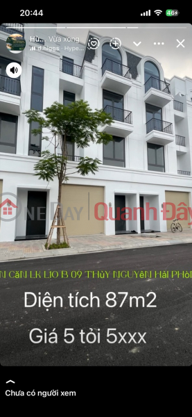 Property Search Vietnam | OneDay | Nhà ở, Niêm yết bán | BÁN CĂN LK L10 B09 thủy nguyên hải phòng 5ty5xx DT 87m2 4 tầng LH 083.2865.116