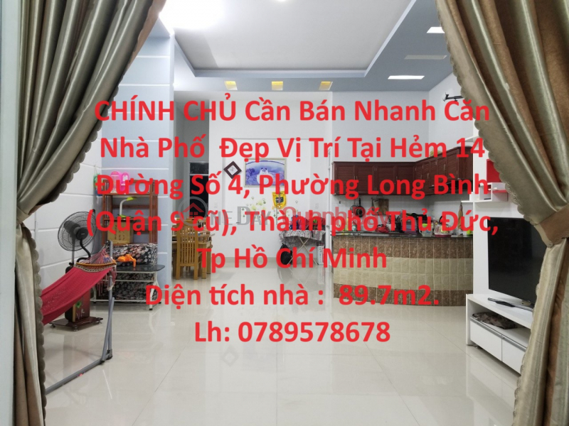 CHÍNH CHỦ Cần Bán Nhanh Căn Nhà Phố Đẹp Vị Trí Tại Thành Phố Thủ Đức ( Bến xe miền đông mới ) Niêm yết bán