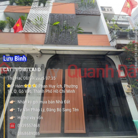 4-storey house for sale -- 6m alley Phan Huy Ich, Ward 14, Go Vap -- Near Tham Luong Canal -- Only 7.6 billion _0