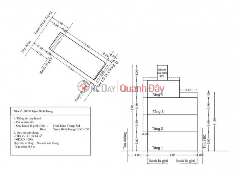 đ 5,3 tỷ | NHÀ TRỊNH ĐÌNH TRỌNG QUẬN TÂN PHÚ 4 X 11, HẺM ÔTÔ TRÁNH, NHỈNH 5 TỶ