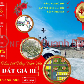 The owner needs to sell 2 plots of land adjacent to each other with 2 open sides in the center of Hoa Nghia ward, Duong Kinh district, price 1 _0