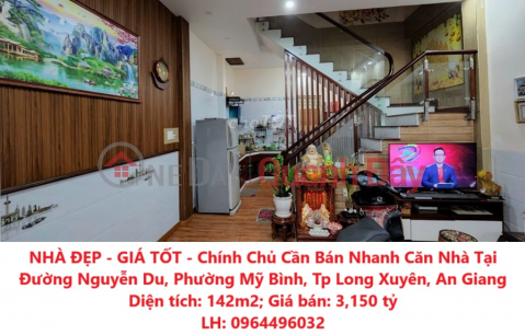 BEAUTIFUL HOUSE - GOOD PRICE - Owner Needs to Sell House Quickly in My Binh Ward, Long Xuyen City, An Giang _0