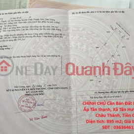 CHÍNH CHỦ Cần Bán Đất Mặt Tiền Tại Ấp Tân thạnh, Xã Tân Hương, Huyện Châu Thành, Tiền Giang. _0