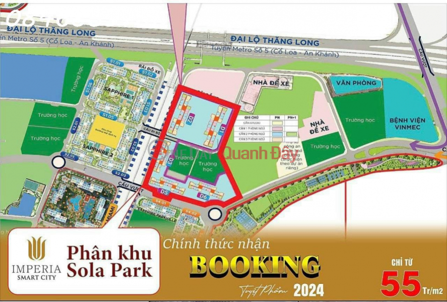 THE SOLA PARK PROJECT, 3% DISCOUNT FOR THE FIRST 500 BOOKINGS-0846859786 Vietnam, Sales đ 1.9 Billion