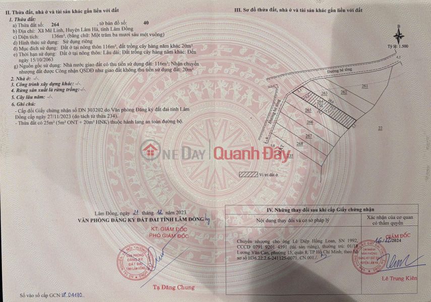 Property Search Vietnam | OneDay | Residential | Sales Listings | OWNER SELLING 3 ADJACENT RESIDENTIAL LAND PLOTS WITH 2 ROAD FRONTAGES IN ME LINH COMMUNE, LAM HA DISTRICT, LAM DONG PROVINCE