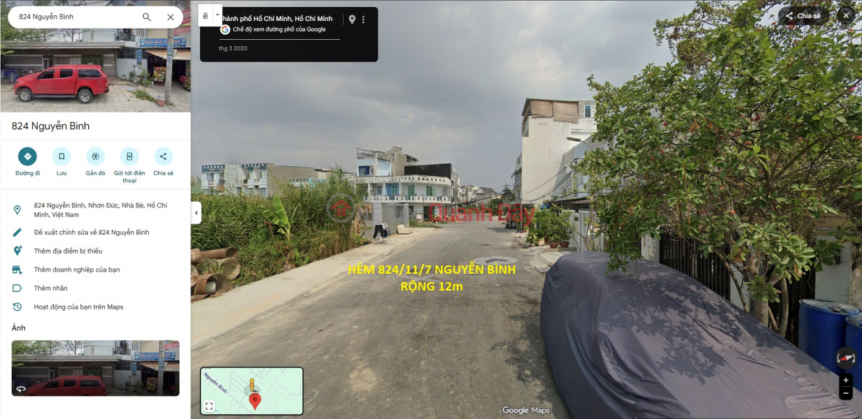 Bán đất 380m2 đường Nguyễn Bình, xã Nhơn Trạch, Nhà Bè, TP Hồ Chí Minh, Việt Nam | Bán | đ 9,5 tỷ