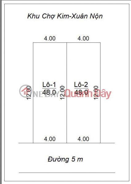 bán đất chợ kim - xuân nộn - đông anh . đường 5m ngõ thông xát chợ chỉ nhỉnh 2ty chút, Việt Nam, Bán | đ 2,3 tỷ