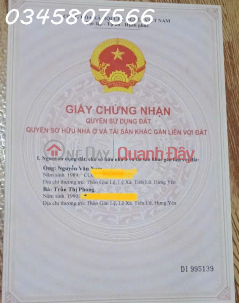 LAND ON NATIONAL HIGHWAY 15A – PRICE ONLY 535 MILLION VND Thiet Ong Commune, Thanh Hoa Sales Listings