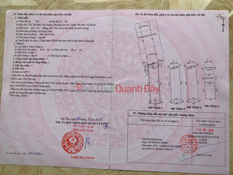 đ 23 tỷ | CHÍNH CHỦ BÁN NHÀ KHU PHỐ VIP - MẶT TIỀN ĐƯỜNG TÂN THẮNG, PHƯỜNG SƠN KỲ