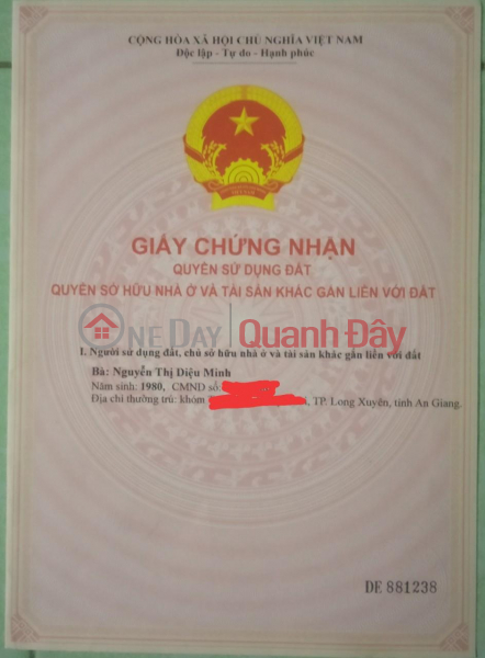 Chính Chủ Cần Bán Lô Đất Tại Đường Quốc lộ 80, Xã Thạnh Mỹ, Huyện Vĩnh Thạnh, Cần Thơ, Việt Nam, Bán đ 900 triệu