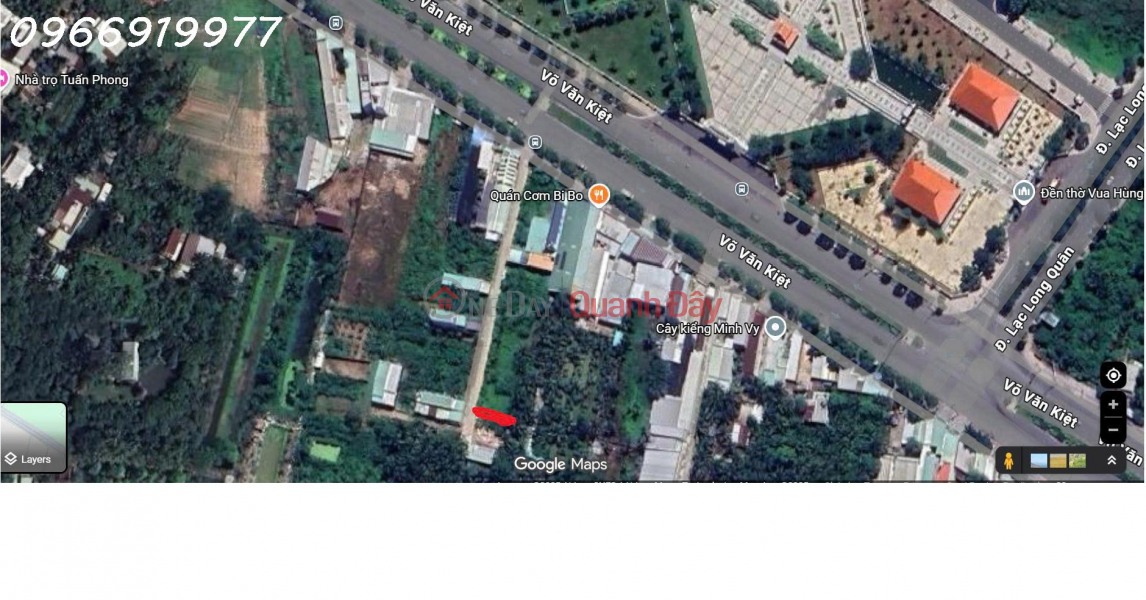 Prime property - Land plot on Vo Van Kiet street, 5m wide road opposite Hung Temple, 108.8 m², investment price. | Vietnam Sales đ 980 Million