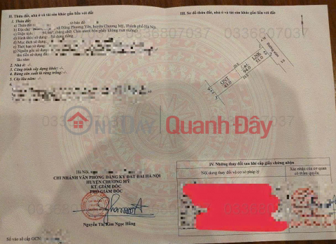 VỊ TRÍ ĐẸP - GIÁ TỐT - Bán GẤP Lô Đất Tiềm Năng Tại Đông Phương Yên, Chương Mỹ, Hà Nội _0