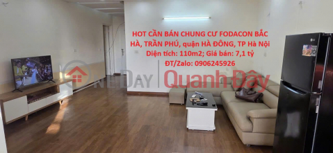 URGENT SALE: FODACON BAC HA APARTMENT, TRAN PHU STREET, HA DONG DISTRICT, HANOI CITY _0