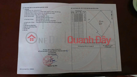 Bán lô đất 193m2 ( Mặt tiền lô góc : 2 mặt 13m) Tại Thôn Thượng Vỹ - Nhân Chính – Lý Nhân – Hà Nam. _0