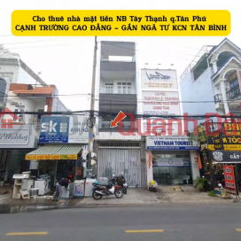 Cho thuê nhà Mặt Tiền NB Tây Thạnh 112m², 3Lầu - GẦN TRƯỜNG CAO ĐẲNG _0