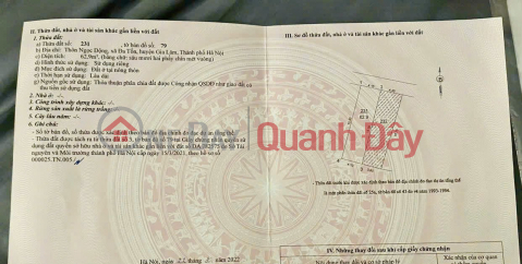 BÁN 63 ĐẤT TRỤC CHÍNH NGỌC ĐỘNG – ĐA TỐN, GIA LÂM - LH 0985865658 _0