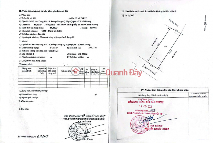 đ 4.8 Billion House on lane 132 An Da - 70m2, 4 floors, independent, built by private, car parking at door - Price 4.8 billion