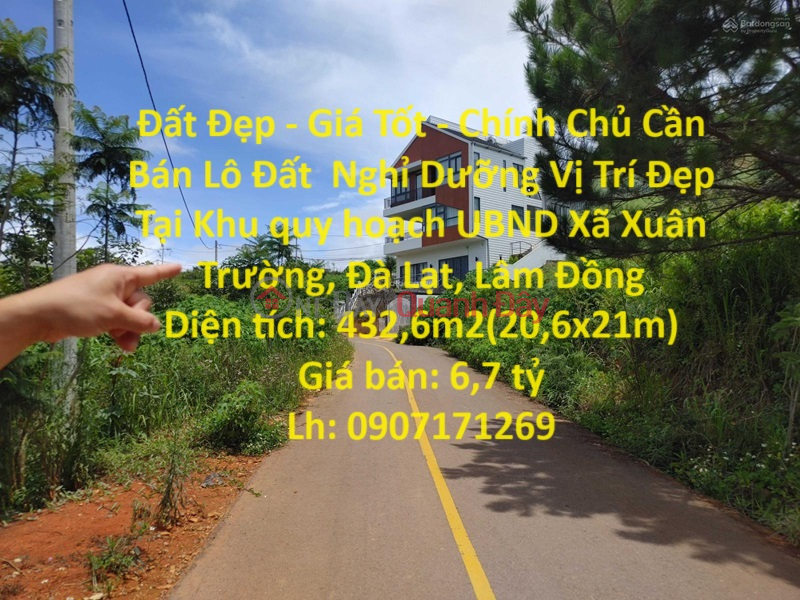 Beautiful Land - Good Price - Owner Needs to Sell Resort Land Lot with Beautiful Location in Xuan Truong Commune, Da Lat City Sales Listings