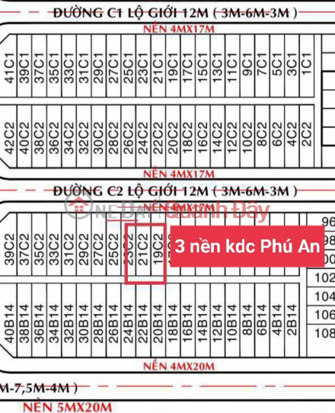 đ 1.7 Billion | BEAUTIFUL LAND - GOOD PRICE - Quick Sale 3 Residential Areas Phu An Urban Area, Phu Thu Ward, Cai Rang, Can Tho