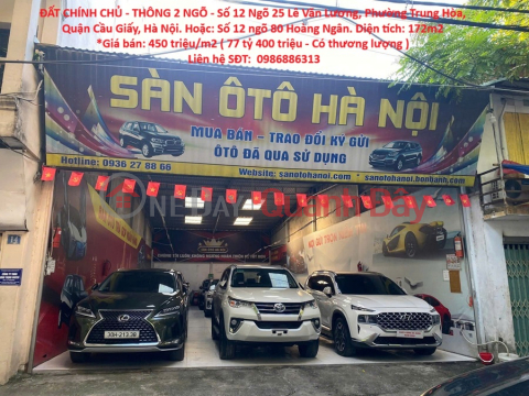 LAND OWNED BY THE OWNER - ACCESSIBLE BY 2 ALLEYS - No. 12 Alley 25 Le Van Luong Street, Trung Hoa Ward, Cau Giay District, Hanoi _0