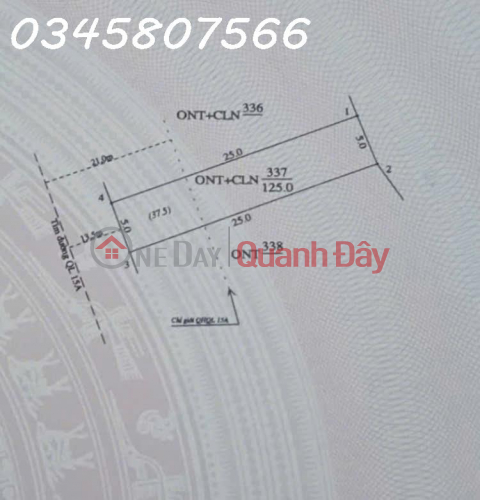 LAND ON NATIONAL HIGHWAY 15A – PRICE ONLY 535 MILLION VND Thiet Ong Commune, Thanh Hoa _0