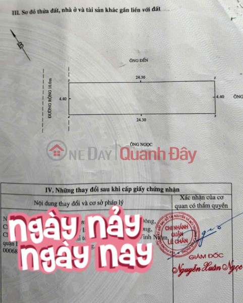 Bán đất mặt đường Khúc Thừa Dụ - Vĩnh Niệm, Giá 75 tr/m | Việt Nam, Bán đ 8 tỷ