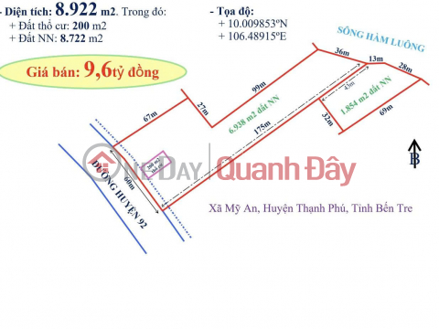 Bán gấp 8.922m2 đất (có 200m2 thổ cư) Huyện Thạnh Phú, Tỉnh Bến Tre giá siêu rẽ 0939 372 658 Hiếu) _0