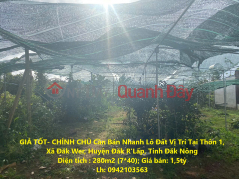 GIÁ TỐT- CHÍNH CHỦ Cần Bán Nhanh Lô Đất Vị Trí Tại Tỉnh Đăk Nông _0