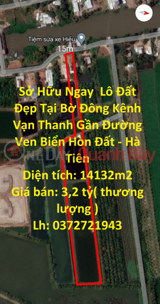 Sở Hữu Ngay Lô Đất Đẹp Tại Bờ Đông Kênh Vạn Thanh Gần Đường Ven Biển Hòn Đất - Hà Tiên Niêm yết bán