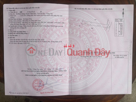 OWNER SELLS GARDEN LAND IN BINH TRUNG COMMUNE, CHAU DUC, BRVT _0