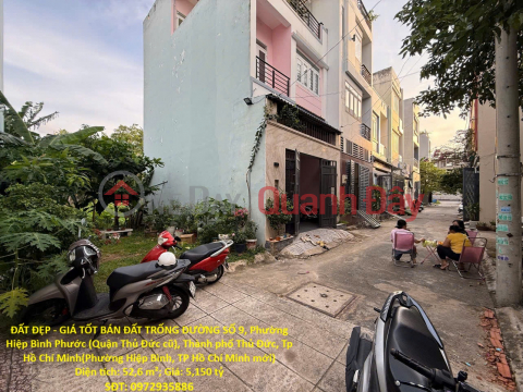 PRIME LAND - GOOD PRICE VAGUE LAND FOR SALE ON STREET NO. 9 — ADJACENT TO VAN PHUC CITY, Hiep Binh Phuoc Ward, Thu Duc _0
