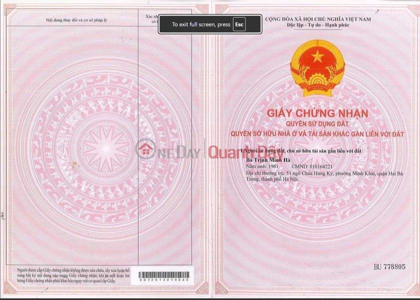 Property Search Vietnam | OneDay | Residential | Sales Listings | BEAUTIFUL HOUSE – GREAT PRICE – URGENT SALE In Linh Nam Ward, Hoang Mai District, Hanoi