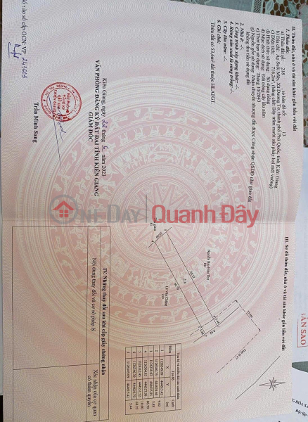 CHÍNH CHỦ CẦN CHUYỂN NHƯỢNG KHO TẠI ấp Suối Mây, xã Dương Tơ, tp Phú Quốc, Kiên Giang Niêm yết bán