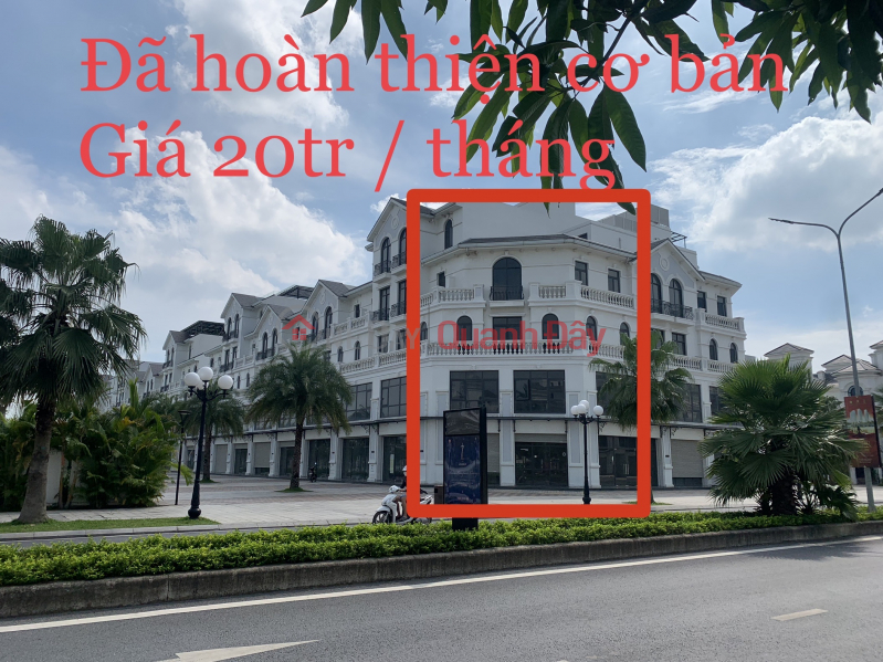 20 million Own the corner shophouse at Vinhomes Ocean Park Gia Lam Rental Listings