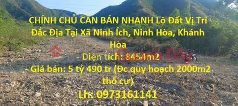 GENERAL FOR SALE QUICKLY Land Lot Great Location In Ninh Ich Commune, Ninh Hoa, Khanh Hoa _0