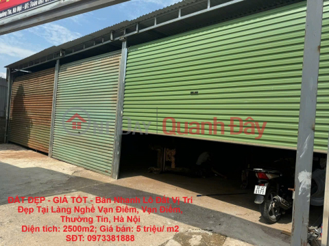 ĐẤT ĐẸP - GIÁ TỐT - Bán Nhanh Lô Đất Vị Trí Đẹp Tại Làng Nghề Vạn Điểm, Vạn Điểm, Thường Tín, Hà Nội _0
