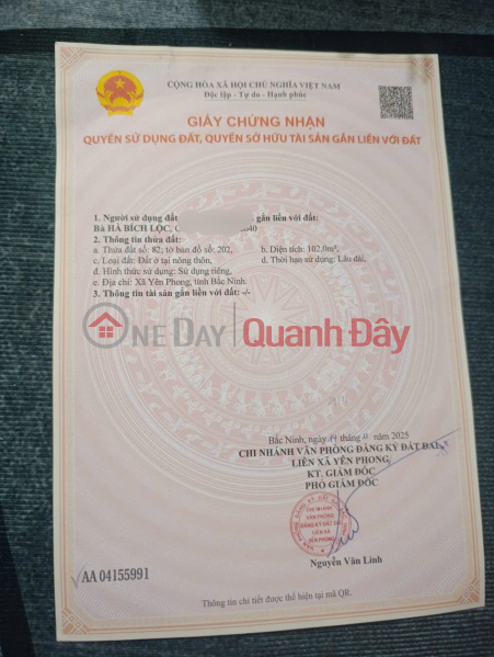 Property Search Vietnam | OneDay | Residential Sales Listings OWNER URGENTLY NEEDS TO SELL A 2-STORY, 9-ROOM RENTAL PROPERTY IN A PRIME LOCATION IN LONG CHAU COMMUNE, YEN PHONG DISTRICT, BAC NINH PROVINCE