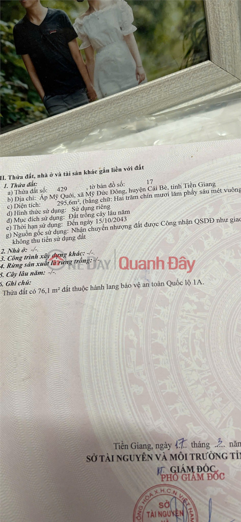 NHÀ ĐẸP – GIÁ TỐT – CHÍNH CHỦ CẦN BÁN TẠI Đường Quốc lộ 1A, Xã Mỹ Đức Đông, Cái Bè, Tiền Giang _0