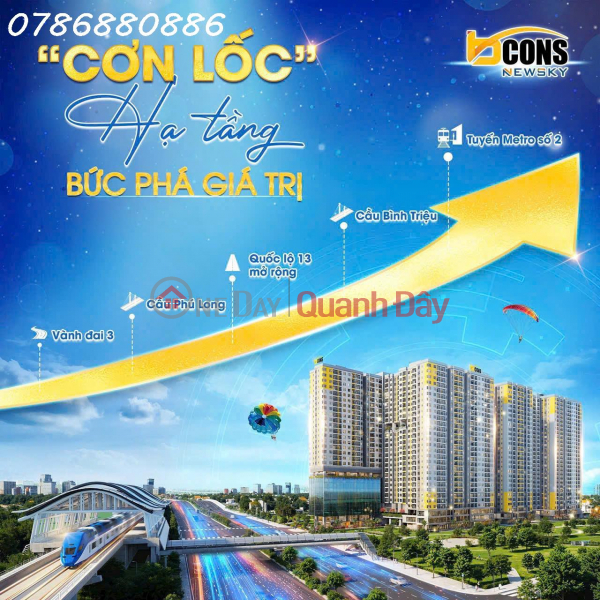 Property Search Vietnam | OneDay | Nhà ở | Niêm yết bán | Bán căn 2PN 47M2 - 55M2 - 65M2 -75M2 Bcons Newsky vị trí mặt tiền QL 13