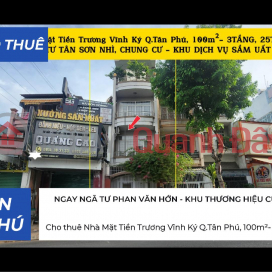 House for rent on Truong Vinh Ky Street, Tan Phu District, 100m² - 3 floors, 25 million VND. _0