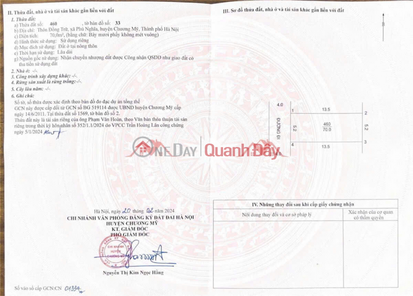 đ 10 triệu HÀNG FO CHÍNH CHỦ BÁN LÔ ĐẤT 70M TẠI KHU CÔNG NGHIỆP PHÚ NGHĨA-CHƯƠNG MỸ-HÀ NỘI