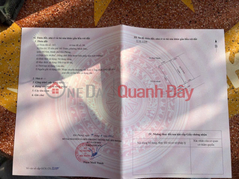 Lô góc hiếm TDP Đề Thám – Minh Đức, Đồ Sơn Gần KCN Giá chỉ 7xx triệu ZALO 0567 222 555 _0