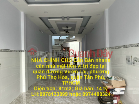 NHÀ CHÍNH CHỦ Cần Bán nhanh căn nhà mặt tiền vị trí đẹp tại quận Tân Phú, TPHCM _0