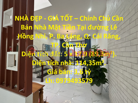 BEAUTIFUL HOUSE - GOOD PRICE - Owner For Sale Front House In Cai Rang District - Can Tho _0