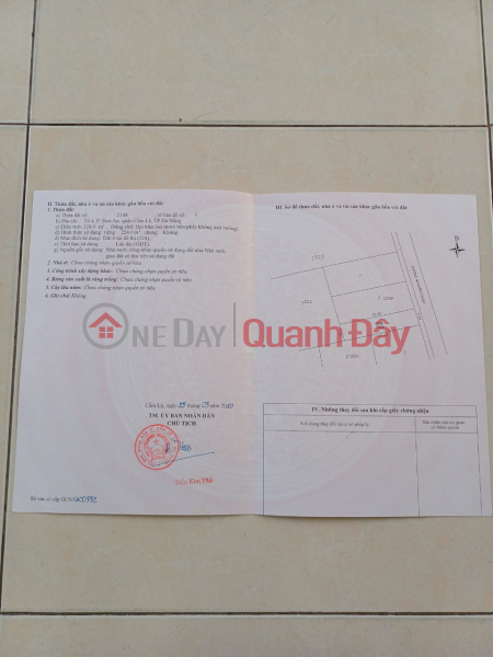 Property Search Vietnam | OneDay | Nhà ở, Niêm yết bán CHÍNH CHỦ Bán Nhanh Lô Đất Thổ Cư Tại Vị Trí Đắc Địa Tại Cẩm Lệ - Đà Nẵng