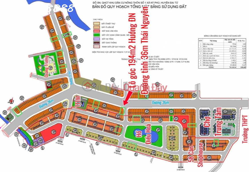 đ 3,6 tỷ, Đất nền Thái Nguyên Cần bán KDT Vạn Phú Shophouse, Đại Từ, Thái Nguyên (cạnh Hồ Núi Cốc)