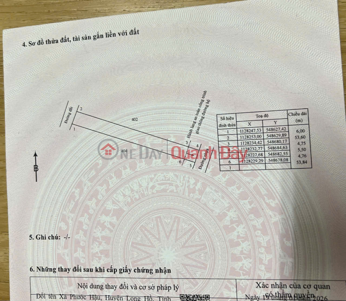 Chính chủ bán đất thổ cư xã Phước Hậu, huyện Long Hồ, tỉnh Vĩnh Long., Vietnam, Sales, đ 7.15 Billion